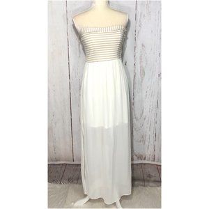 3 HEARTS STRAPLES YVORY DRESS SIZE M NEW